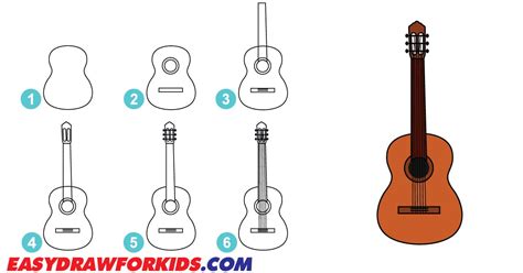 How To Draw A Guitar 2 Ways With Pictures