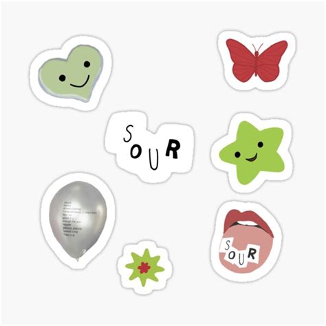 Sour Olivia Rodrigo Sticker Pack Sticker For Sale By Plumiingo