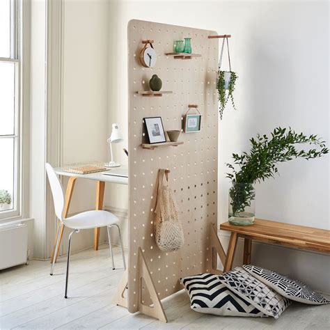 pegboard room divider screen kreisdesign
