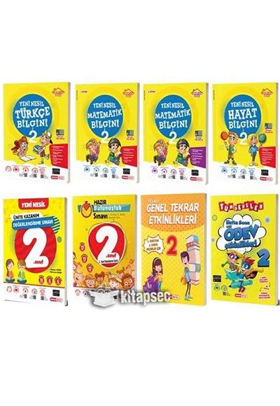 2 Sınıf Yeni Nesil Bilgin Süper Plus Set 8 Kitap Kırmızı Beyaz