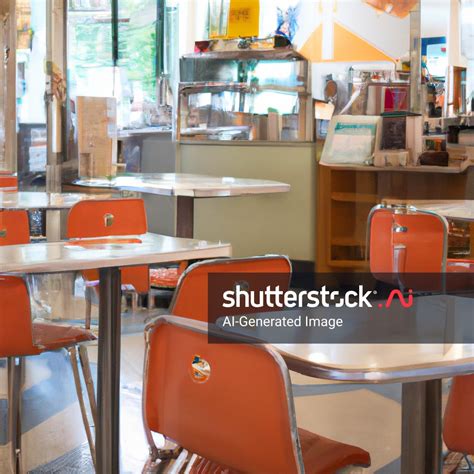 Old School Cafeteria Style Classic Tables Ai Generated Image 2382872213