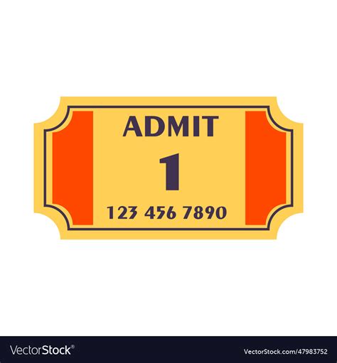 Admit ticket Royalty Free Vector Image - VectorStock