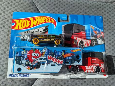 Hot Wheels Super Rigs Pencil Pusher School Bus Ebay