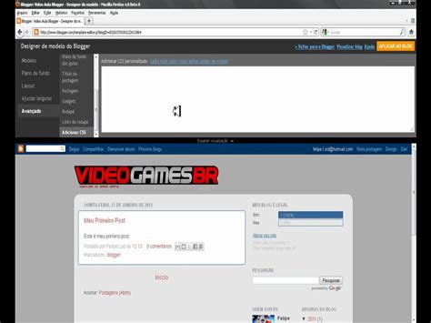 Como Fazer Um Template Para Blogger YouTube