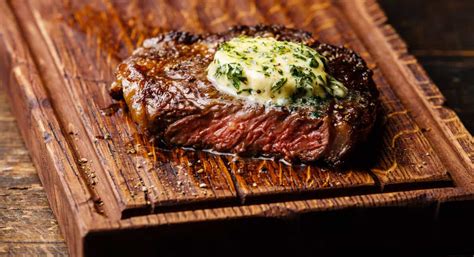 Sunday Dinner Grilled Ribeye Steak With Herbed Garlic Butter