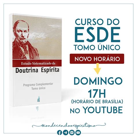 Novo horário do ESDE Tomo Único