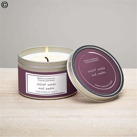 Scented Velvet Woods Amber Candle