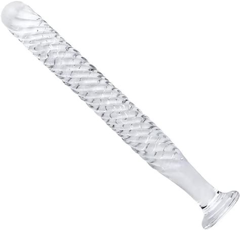 Naixbty Cm Extra Langer Glas Dildo Buttplug Trainer Analplug Mit Stoss Kegel Glas Kristall