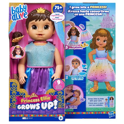 Baby Alive Princess Ellie Grows Up! Doll, 18-Inch Growing Talking Baby ...