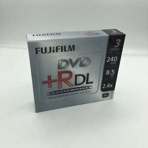 Fujifilm 3 Pack DVD R DL 240min 8 5GB 2 4x Recordable Double Layer Disc