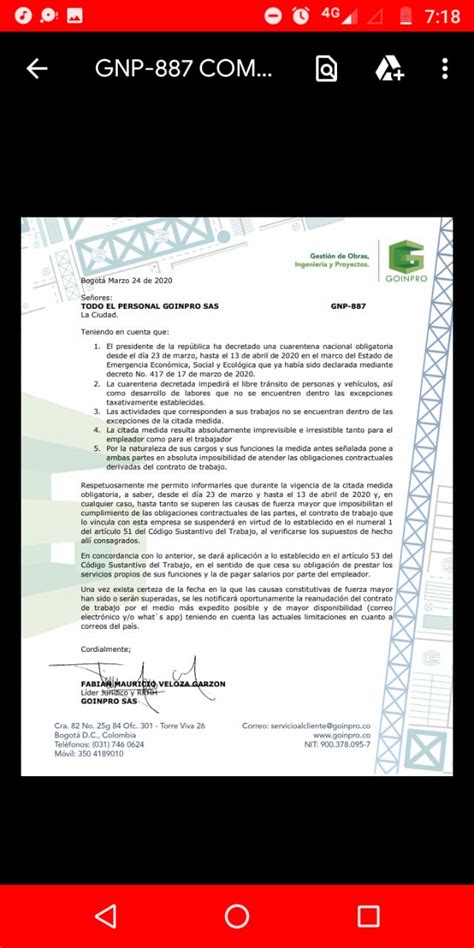 Red de Cuidado Ciudadano suspensión de contrato de trabajo