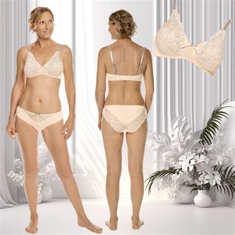 Ensemble lingerie 2 pièces paddé sans armatures pour prothèses