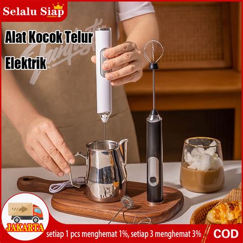 Jual Pembuih Susu Pengocok Telur Handheld Blender Milk Frother Electric