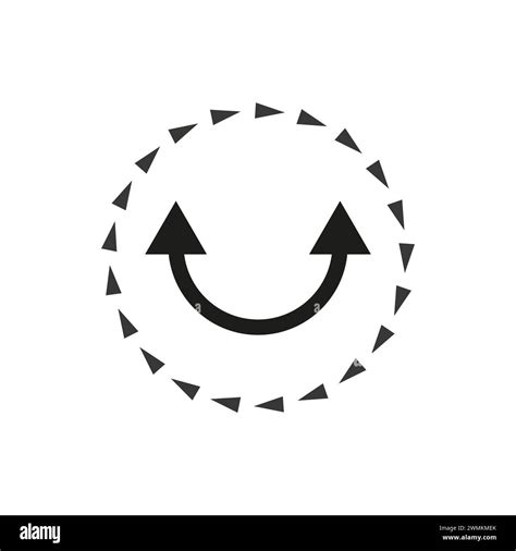 Circular Motion Cycle Icon Rotation Arrows Continuity Concept Simple