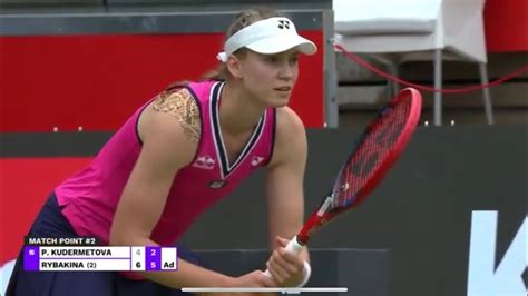 Elena Rybakina Wins Beats Polina Kudermetova Live WTA Tennis