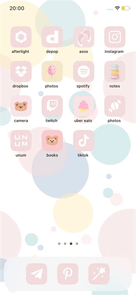 App Icons Cute Pastel Pink Light Blue Kawaii Hand Drawn