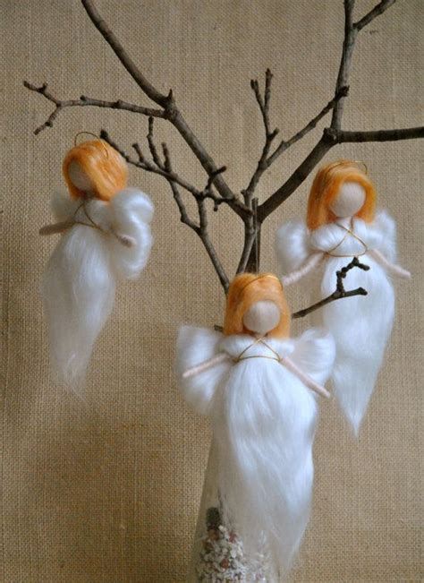 Needle Felted Christmas Felt Christmas Ornaments Christmas Angels