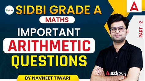 Important Arithmetic Questions Sidbi Grade A Preparation By