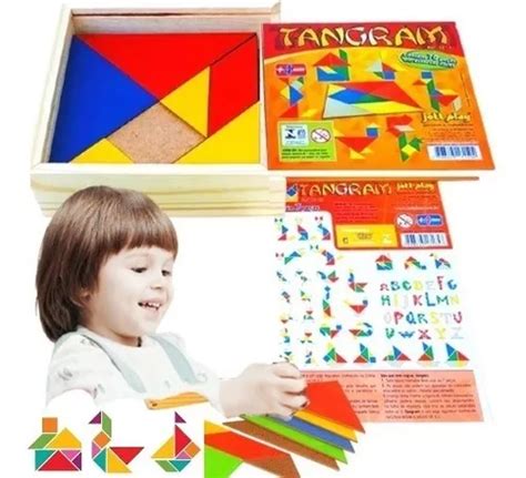 Tangram Brinquedo Educativo Pedagógico Madeira Mdf 70 Peças