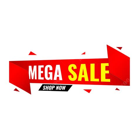 Mega Sale Shop Now Banner Vector Design, Sale, Shop Now, Banner PNG and ...