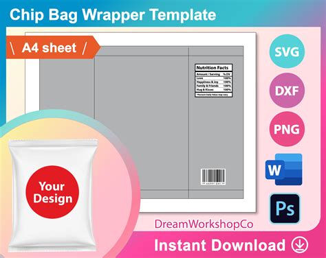 Chip Bag Template Barcode Chip Bag Template Psd Png Svg Dxf Microsoft