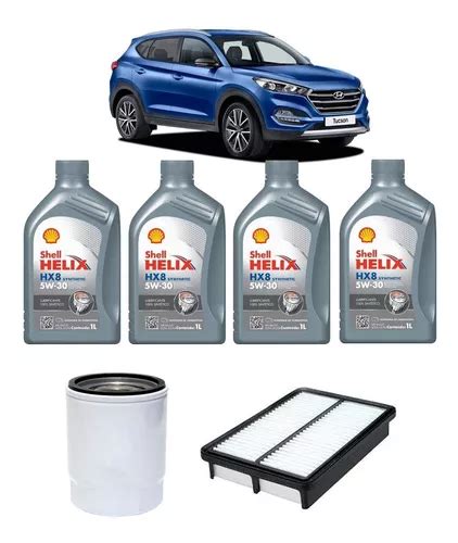 Kit Troca De Leo Filtro Ar Motor Tucson V Shell W