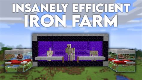 Minecraft Easy Iron Farm Extremely Efficient Iron Per Hour