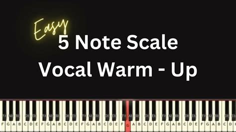 5 Note Scale Vocal Warm Ups Youtube