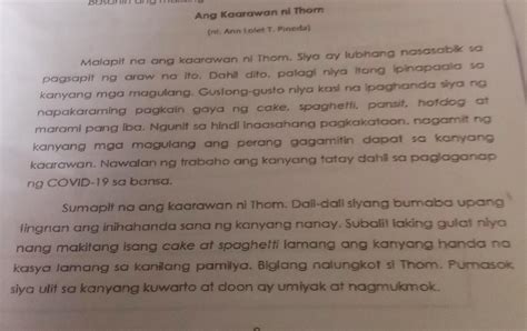 Malayang Gawain Batay Sa Kuwentong Iyong Nabasa Ano Pang Mga Dahilan