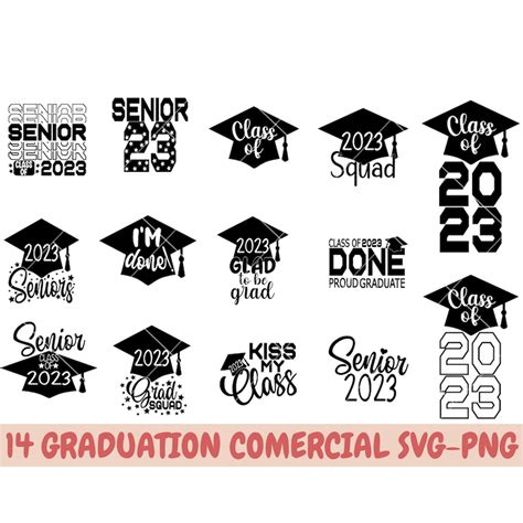 Graduation Svg Bundle Senior 2023 Svg Class Of 2023 Svg Etsy