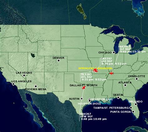 Flight View Map | Springfield-Branson National Airport (SGF)