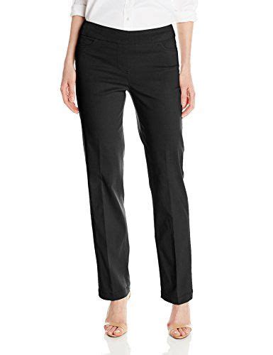 Slim Sation Womens Wide Band Pull On Relaxed Leg Pant With Tummy