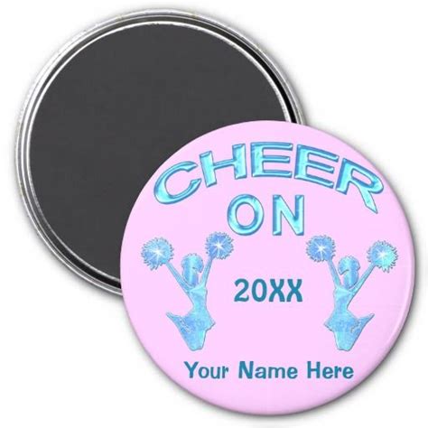 Cheer Magnets Personalized With Year And Name Personalized Sports