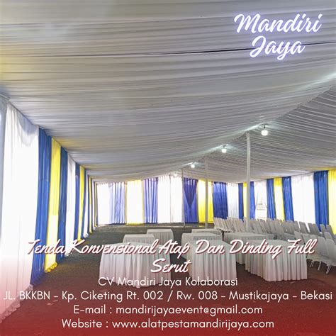 Sewa Tenda Konvensional Atap Dan Dinding Full Serut Area Jakarta