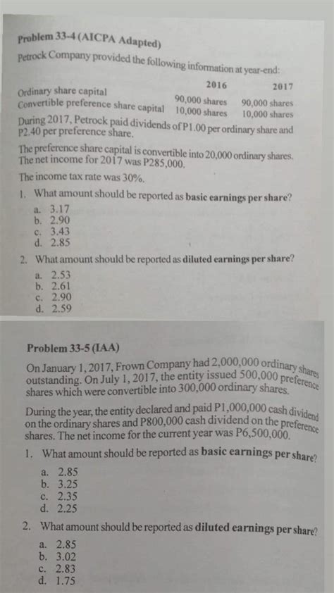 Solved Problem 33 4 AICPA Adapted Petrock Company Provided Chegg