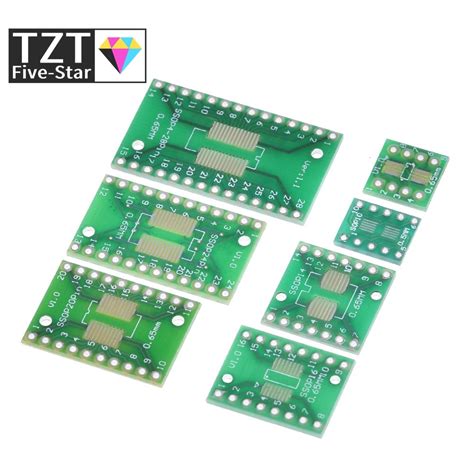 TZT 35pcs 7value 5pcs PCB Board Kit SMD Turn To DIP SOP MSOP SSOP TSSOP