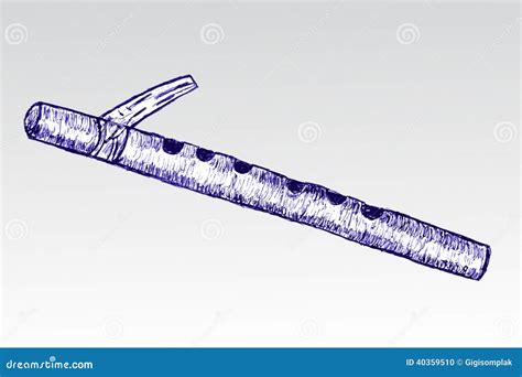 Bamboo Pan Flute Clipart Cartoon Style Simple Cute Wooden Panpipes