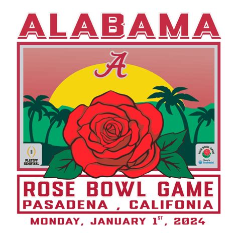 Alabama Crimson Tide Rose Bowl Game 2024 Svg College Football Design