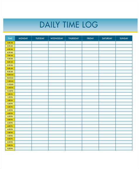 Time Template Hq Printable Documents