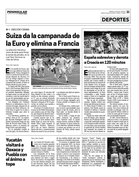 Edición Impresa Peninsular Campeche martes 29 de junio del 2021 by