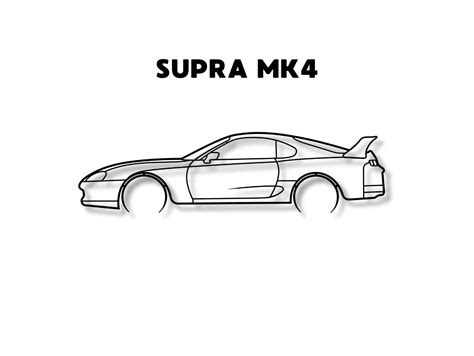 Supra Silhouette Laser Cut Car Design Digital Vector Car Art Supra