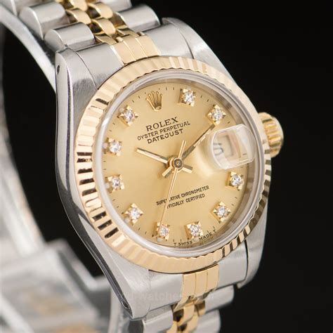 Rolex Oyster Perpetual Datejust Ref Diamonds Mm Md Watches