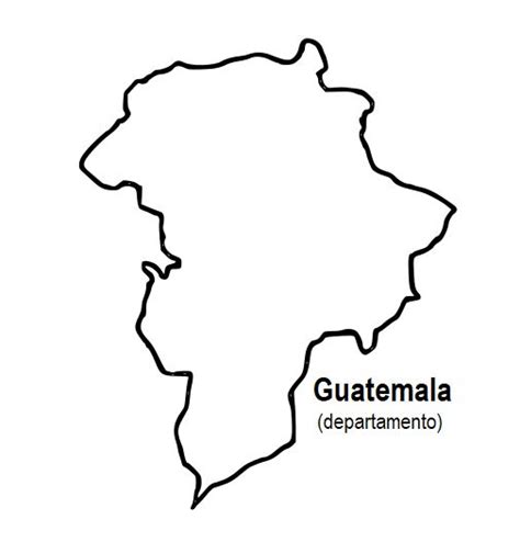 The Outline Map Of Guatemala With Its Capital And Major Cities In