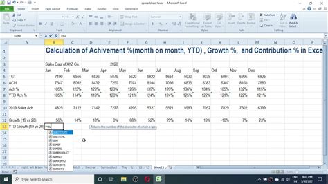 Learn How To Calculate Growth Achievement Contribution In Excel