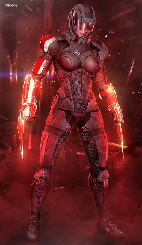 Femshep Sentinel Ii Mass Effect 2016 Alexander Krasnov Mass Effect Mass Effect Art Mass