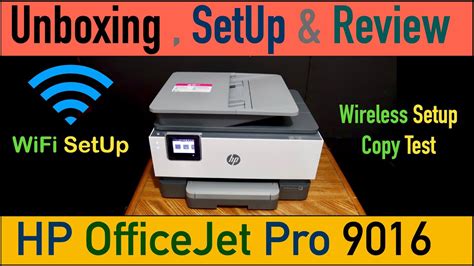 Hp Officejet Pro Unboxing Setup Wireless Wifi Setup Copy Test