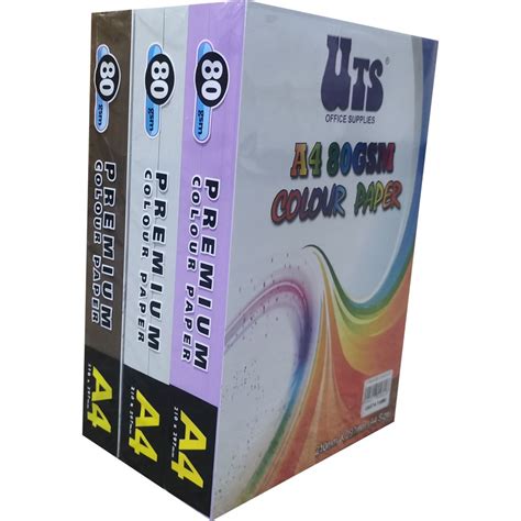 Uts A4 80gsm Premium Others Colour Paper 210mm X 297mm U Trading