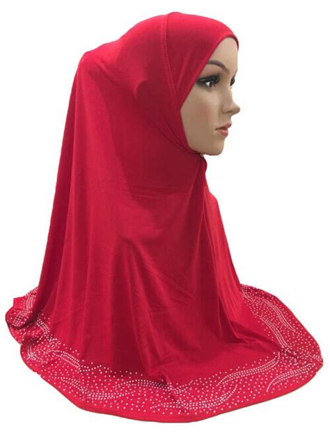 One Piece Muslim Women Hijab Amira Full Cover Head Wrap Scarf Long