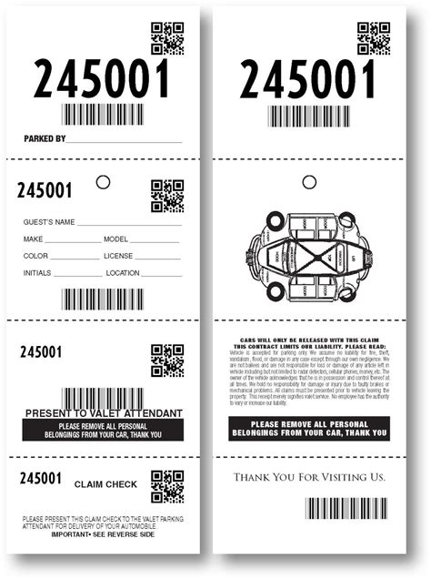 Design The Best Custom Valet Parking Tickets Today