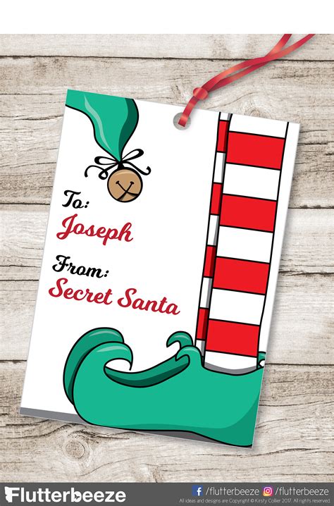 Printable Secret Santa Labels